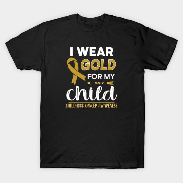 I Wear Gold For My Child T-Shirt by jverdi28